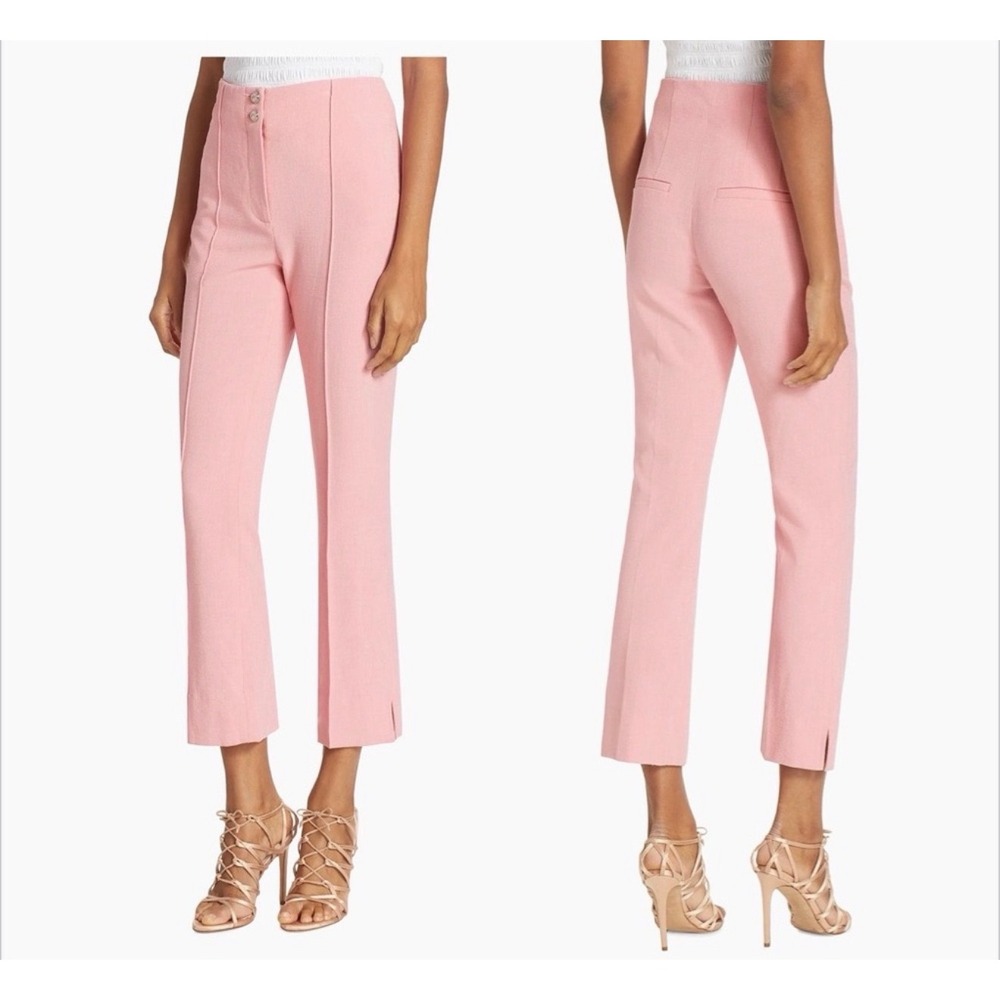 Veronica Beard Kean Peony Pink High Rise Kick Flare Pants NWT Size 14